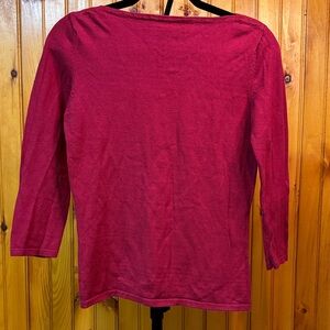 Express Women's Long Sleeve Top in Rich Burgundy